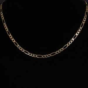 Cadena tejido figaro 3x1 ORO10kt
