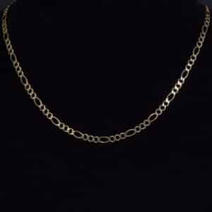 Cadena Tejido Figaro 3x1 ORO10kt