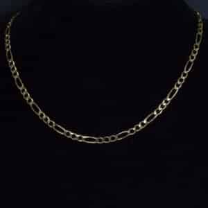 Cadena Tejido Figaro 3x1 ORO14kt