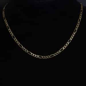 Cadena Tejido Figaro 3x1 ORO14kt