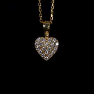 Dije Corazon con Gemas ORO10kt