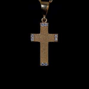 Dije Cruz con Relieve ORO10kt